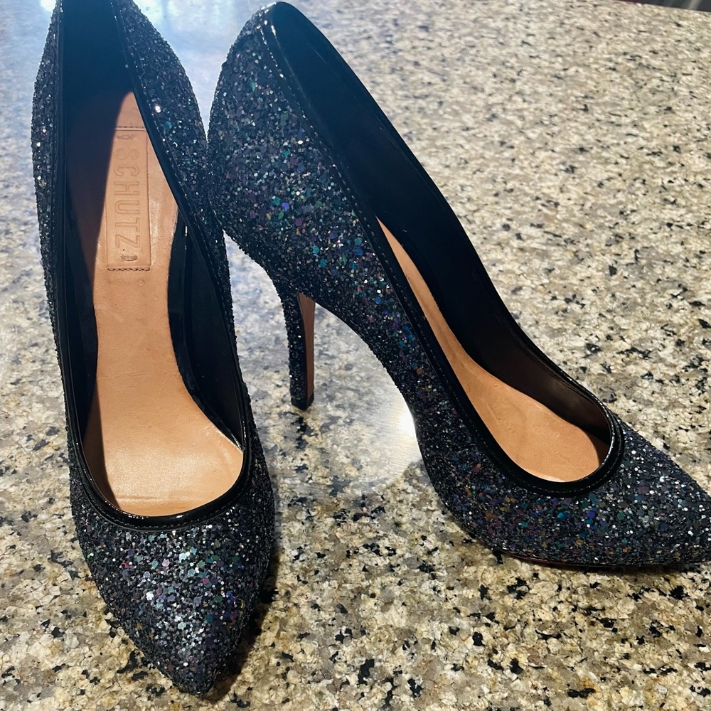 SCHUTZ Glitter Heels
